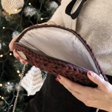 FÉLKÖR ALKALMI TÁSKA - BURGUNDI