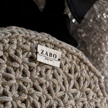 FÉLKÖR ALKALMI TÁSKA - CSILLOGÓ BÉZS