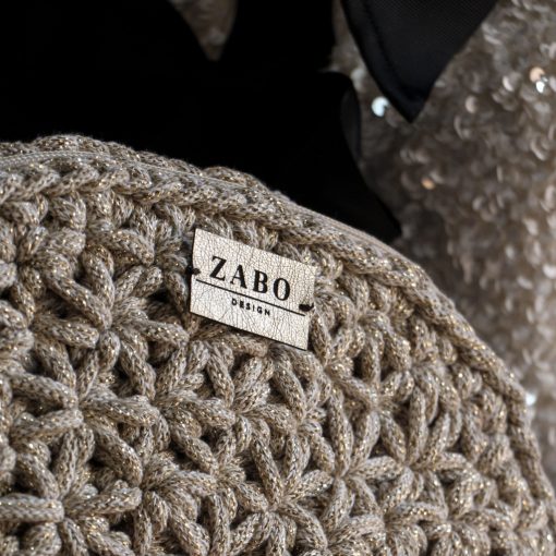 FÉLKÖR ALKALMI TÁSKA - CSILLOGÓ BÉZS