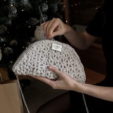 FÉLKÖR ALKALMI TÁSKA - CSILLOGÓ KAGYLÓ