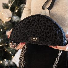 FÉLKÖR ALKALMI TÁSKA - FEKETE