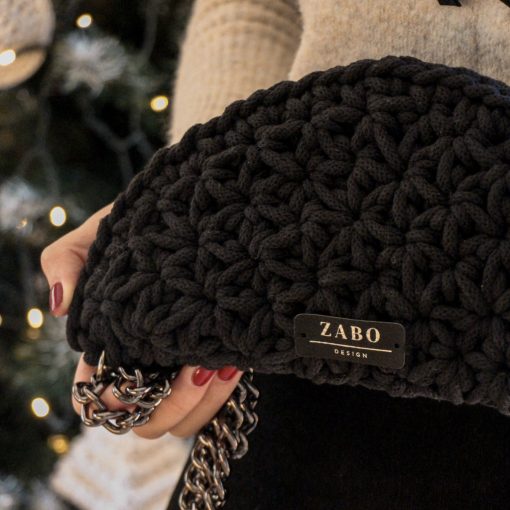 FÉLKÖR ALKALMI TÁSKA - FEKETE