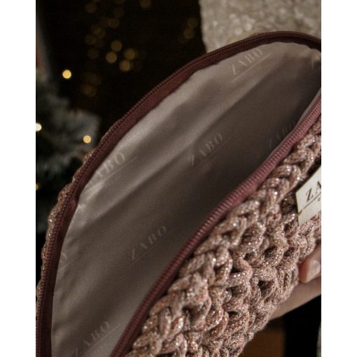 FÉLKÖR ALKALMI TÁSKA - CSILLOGÓ LAZAC 