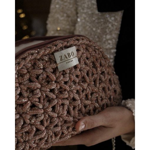 FÉLKÖR ALKALMI TÁSKA - CSILLOGÓ LAZAC 