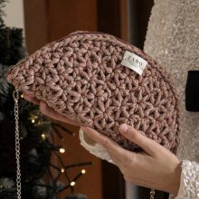 FÉLKÖR ALKALMI TÁSKA - CSILLOGÓ LAZAC 